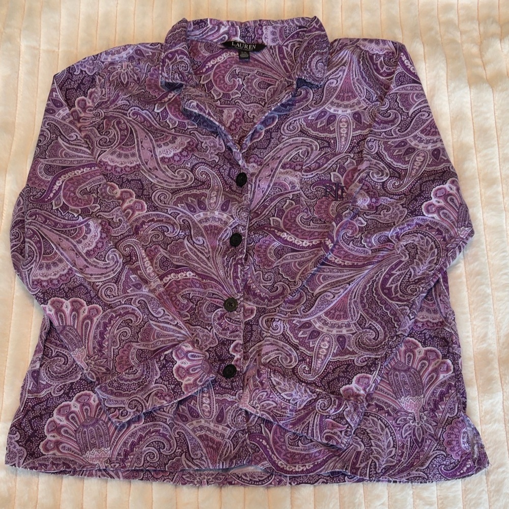 Ralph Lauren Purple Paisley Pyjamas